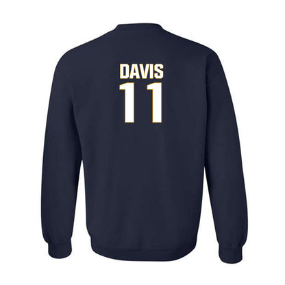 West Virginia - NCAA Football : William Davis - Fashion Shersey Crewneck Sweatshirt-1