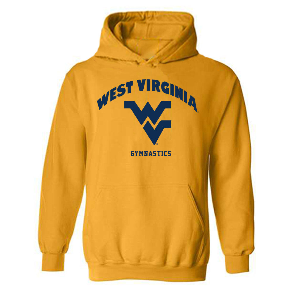 West Virginia - NCAA Women's Gymnastics : Haley Mendoza - Fashion Shersey Hooded Sweatshirt-0