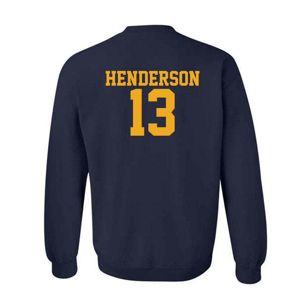 West Virginia - NCAA Football : Jaylen Henderson - Fashion Shersey Crewneck Sweatshirt-1
