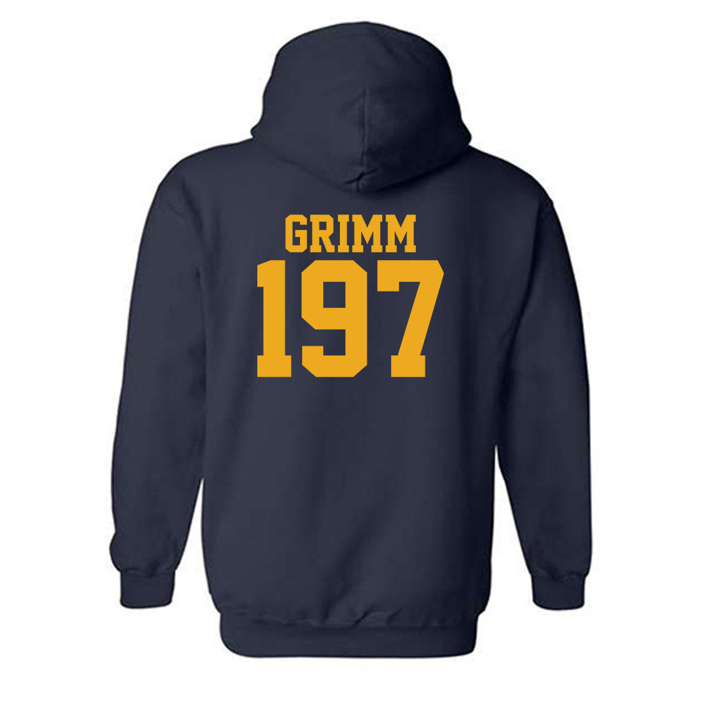 West Virginia - NCAA Wrestling : Coen Grimm - Fashion Shersey Hooded Sweatshirt-1
