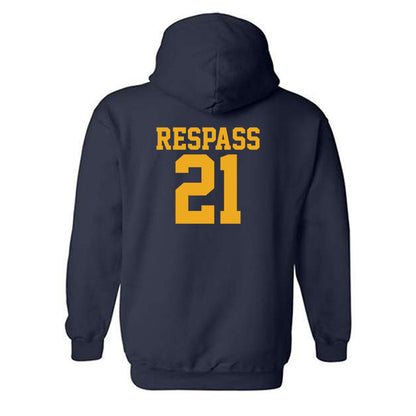 West Virginia - NCAA Women's Soccer : Ajanae Respass - Fashion Shersey Hooded Sweatshirt-1