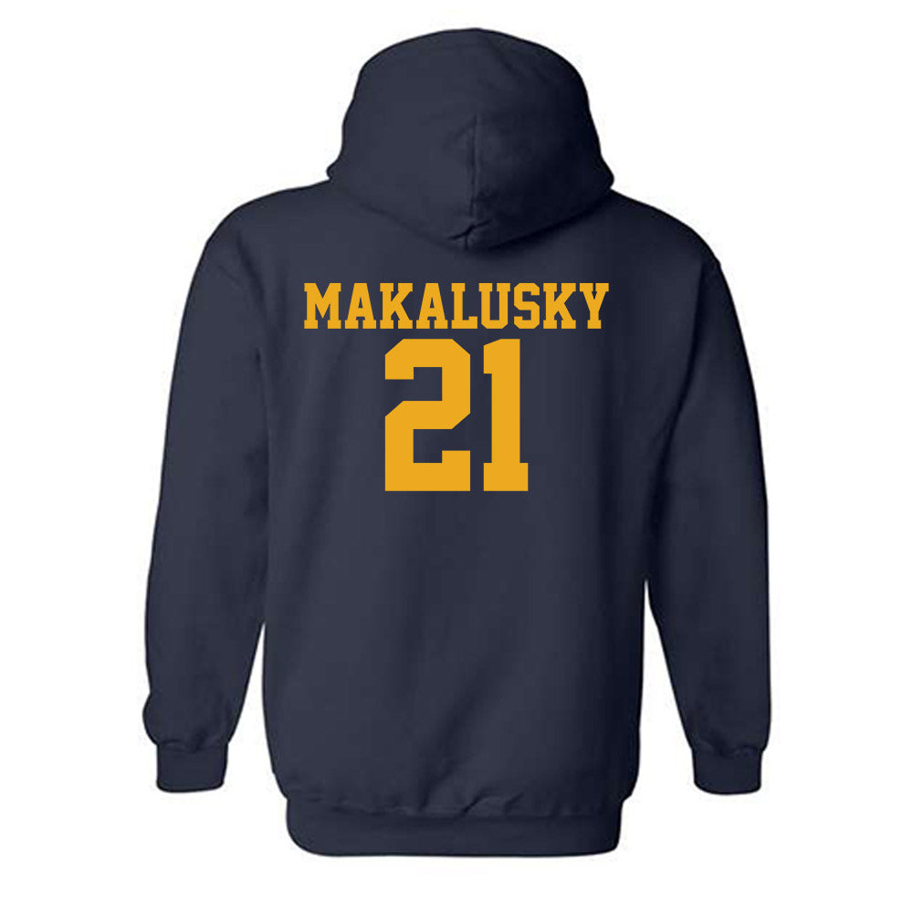 West Virginia - NCAA Women's Basketball : Riley Makalusky - Fashion Shersey Hooded Sweatshirt-1