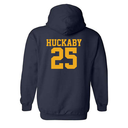 West Virginia - NCAA Men's Soccer : Dante Huckaby - Fashion Shersey Hooded Sweatshirt-1