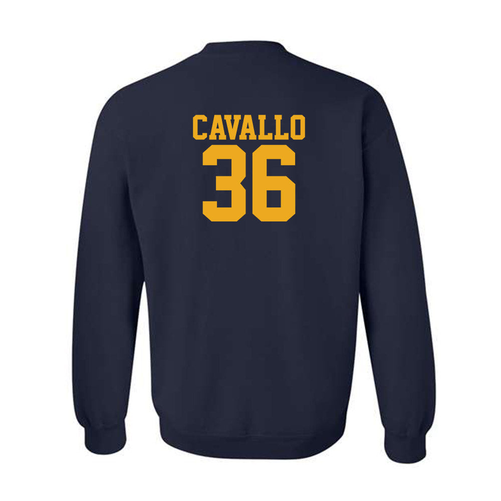 West Virginia - NCAA Baseball : Hudson Cavallo - Fashion Shersey Crewneck Sweatshirt-1