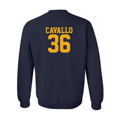 West Virginia - NCAA Baseball : Hudson Cavallo - Fashion Shersey Crewneck Sweatshirt-1