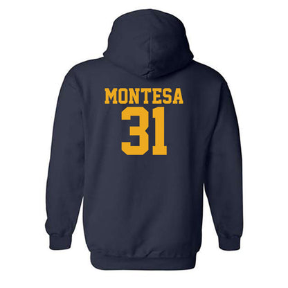 West Virginia - NCAA Baseball : Dawson Montesa - Fashion Shersey Hooded Sweatshirt-1