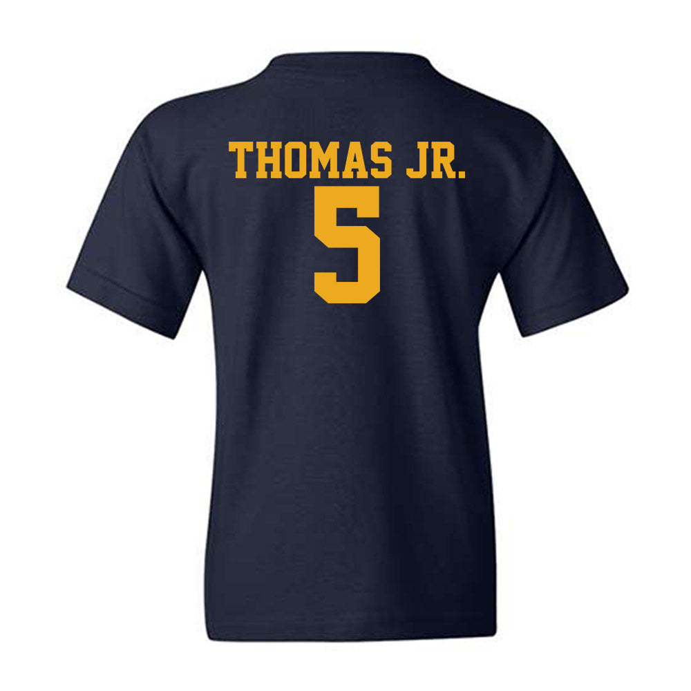 West Virginia - NCAA Men's Basketball : DJ Thomas Jr. - Fashion Shersey Youth T-Shirt-1