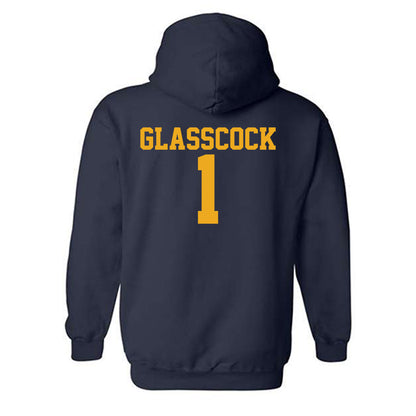 West Virginia - NCAA Baseball : JJ Glasscock - Fashion Shersey Hooded Sweatshirt-1