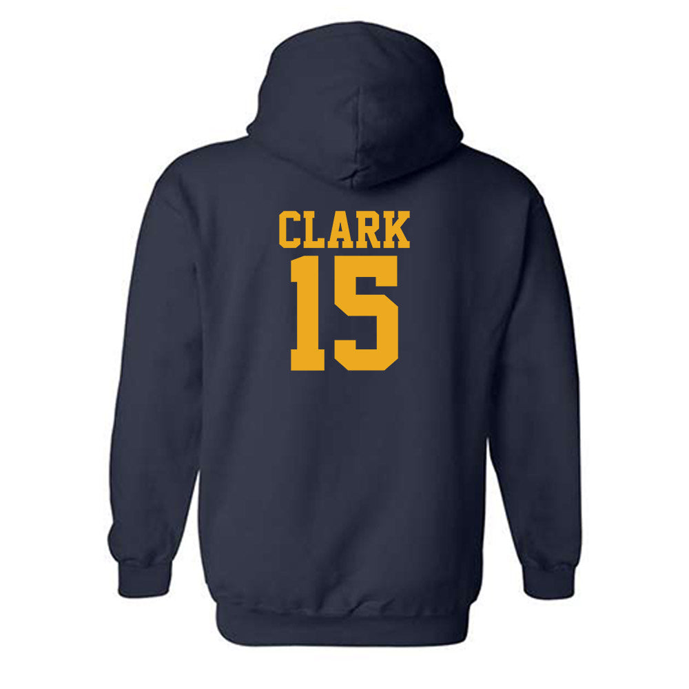 West Virginia - NCAA Men's Soccer : Sam Clark - Hooded Sweatshirt Fashion Shersey