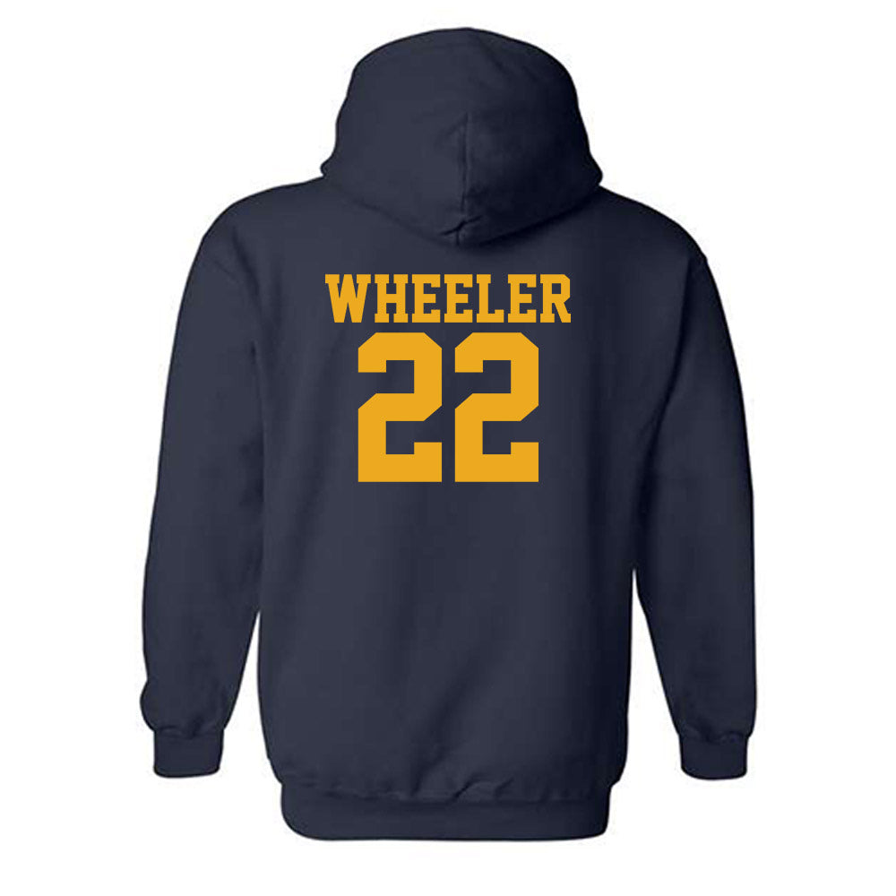 West Virginia - NCAA Women's Basketball : Kierra Wheeler - Fashion Shersey Hooded Sweatshirt-1