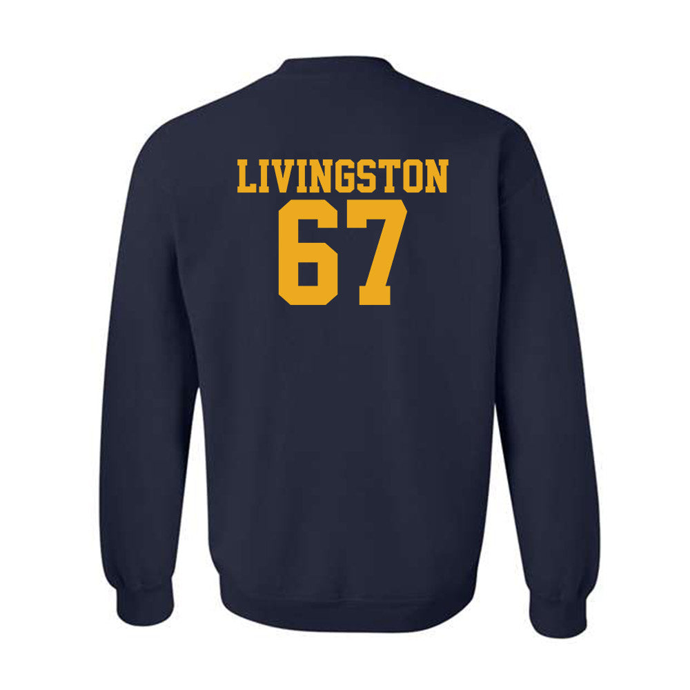 West Virginia - NCAA Football : Landen Livingston - Fashion Shersey Crewneck Sweatshirt-1