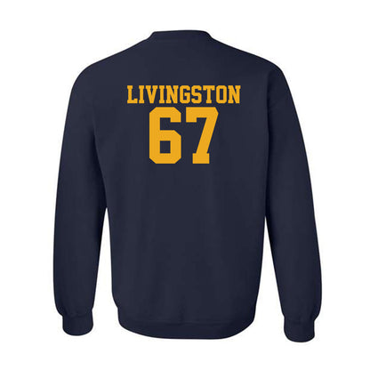 West Virginia - NCAA Football : Landen Livingston - Fashion Shersey Crewneck Sweatshirt-1