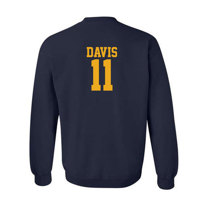 West Virginia - NCAA Football : William Davis - Fashion Shersey Crewneck Sweatshirt-1