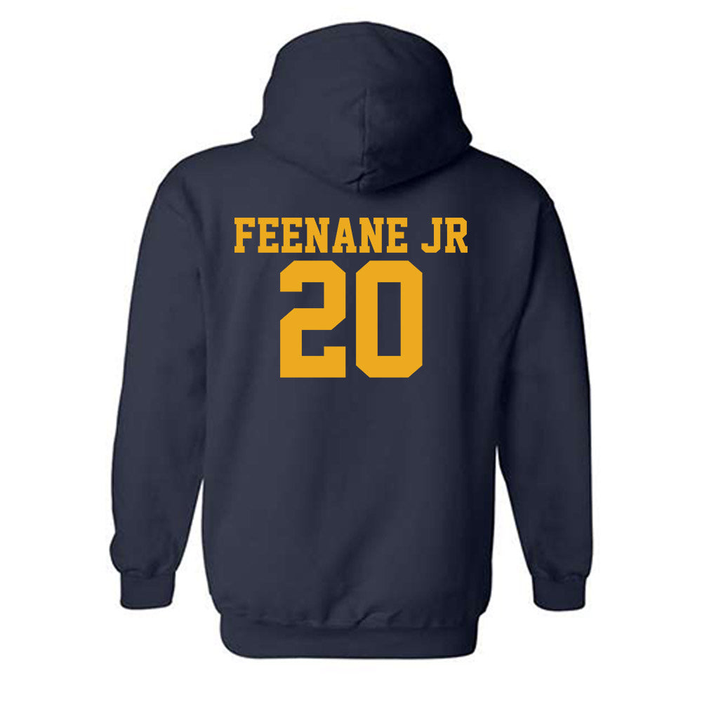 West Virginia - NCAA Men's Basketball : Michael Feenane Jr - Fashion Shersey Hooded Sweatshirt-1