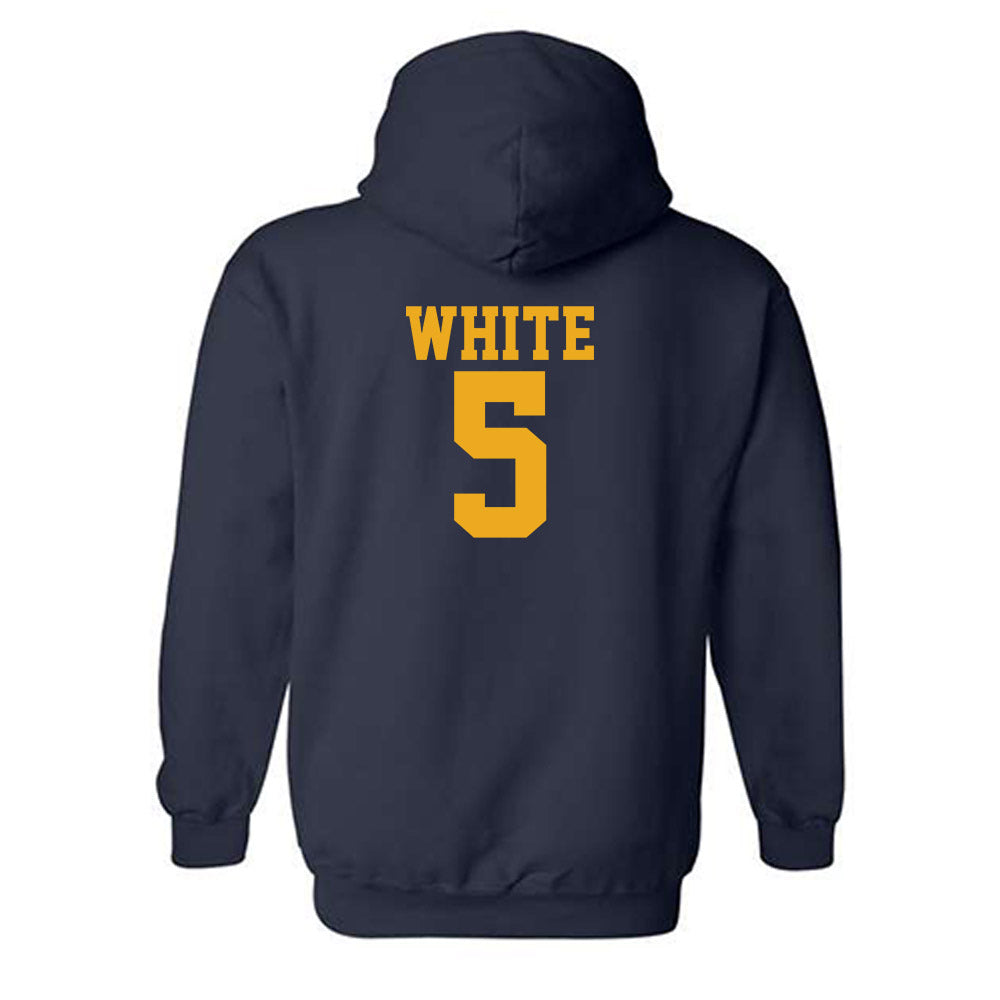 West Virginia - NCAA Women's Soccer : Taylor White - Fashion Shersey Hooded Sweatshirt-1