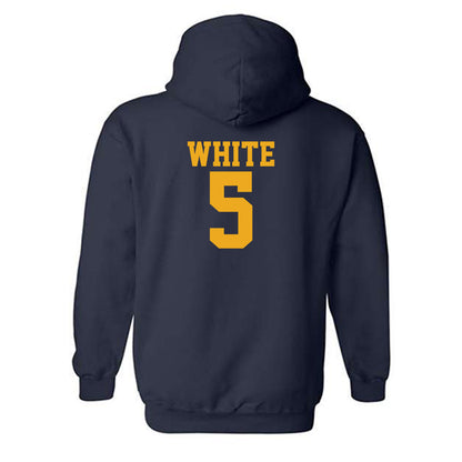 West Virginia - NCAA Women's Soccer : Taylor White - Fashion Shersey Hooded Sweatshirt-1