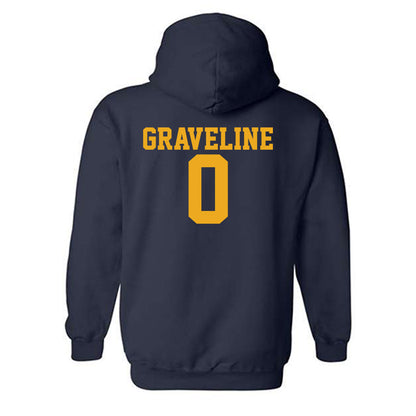 West Virginia - NCAA Baseball : Matthew Graveline - Fashion Shersey Hooded Sweatshirt-1