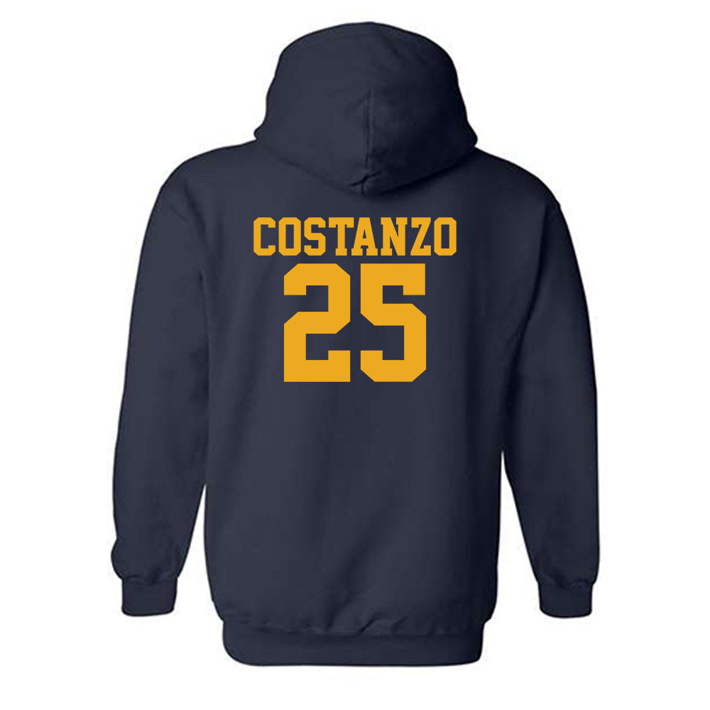 West Virginia - NCAA Baseball : JD Costanzo - Fashion Shersey Hooded Sweatshirt-1