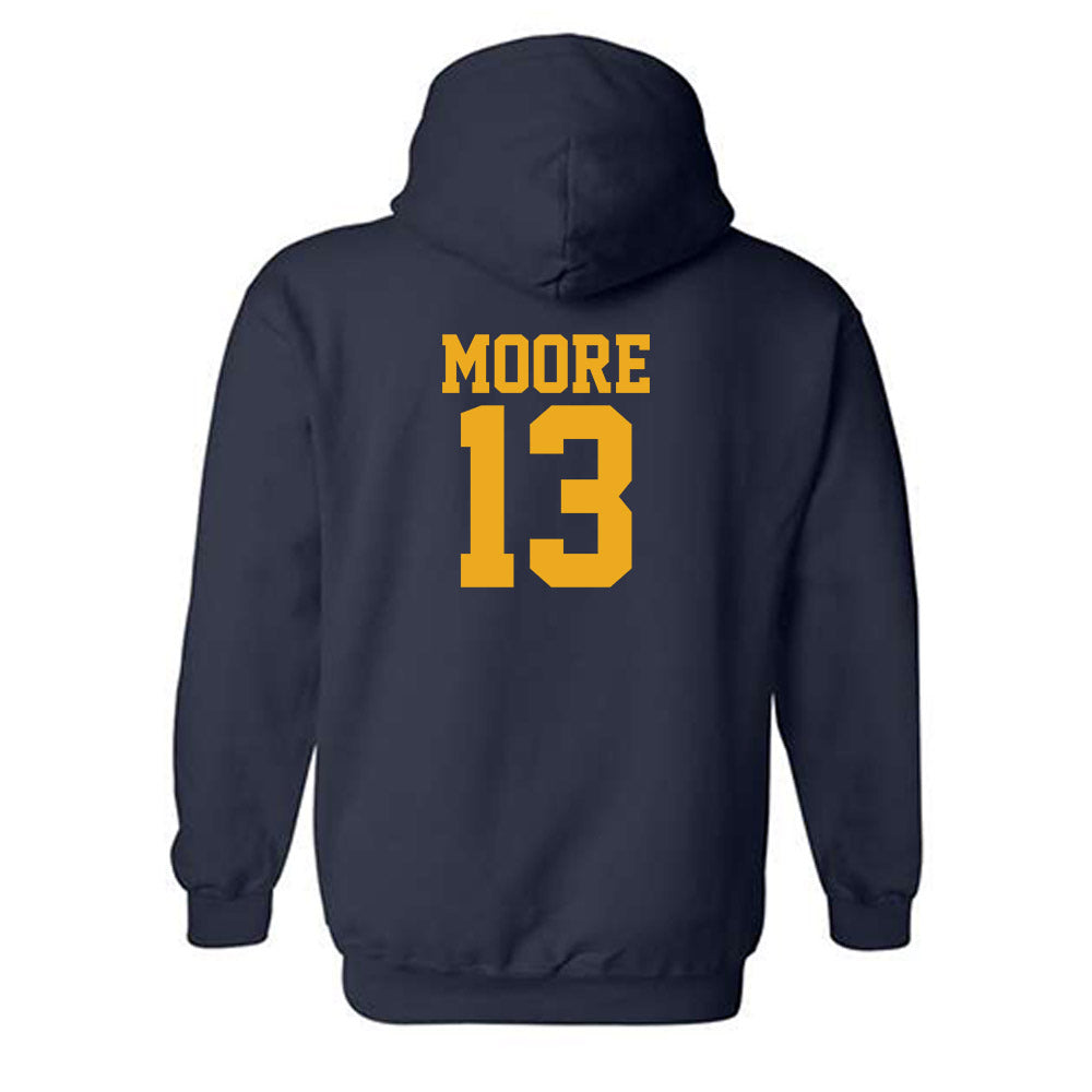 West Virginia - NCAA Men's Basketball : Chance Moore - Fashion Shersey Hooded Sweatshirt-1