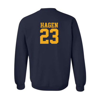 West Virginia - NCAA Baseball : David Hagen - Fashion Shersey Crewneck Sweatshirt-1