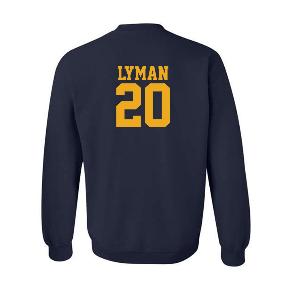 West Virginia - NCAA Baseball : Luke Lyman - Fashion Shersey Crewneck Sweatshirt-1