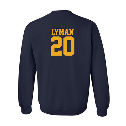 West Virginia - NCAA Baseball : Luke Lyman - Fashion Shersey Crewneck Sweatshirt-1