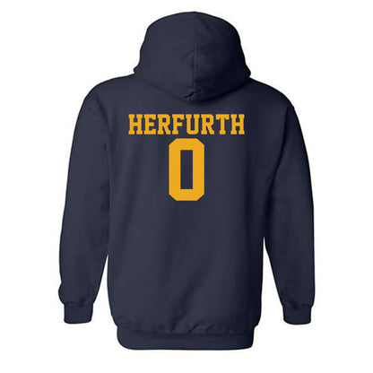 West Virginia - NCAA Women's Soccer : Bailey Herfurth - Fashion Shersey Hooded Sweatshirt-1