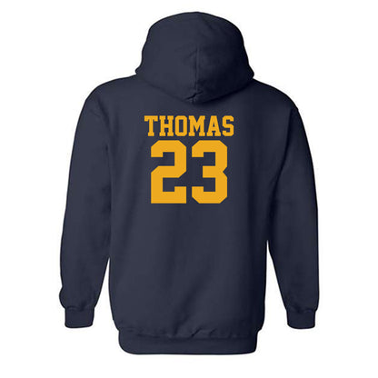 West Virginia - NCAA Women's Basketball : Jordan Thomas - Fashion Shersey Hooded Sweatshirt-1