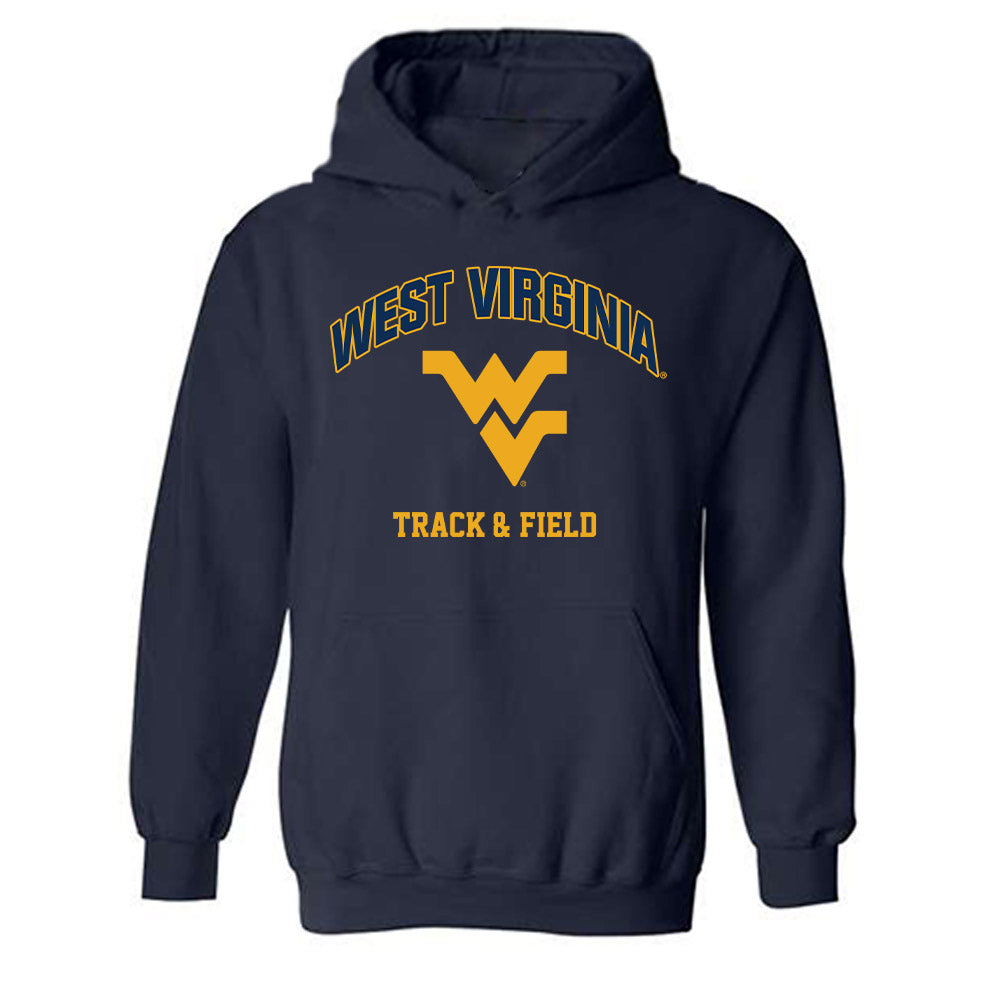 West Virginia - NCAA Women's Track & Field : Izayah Everett - Fashion Shersey Hooded Sweatshirt-0