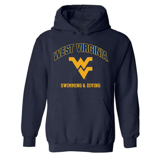 West Virginia - NCAA Women's Swimming & Diving : Camryn Bair - Fashion Shersey Hooded Sweatshirt-0