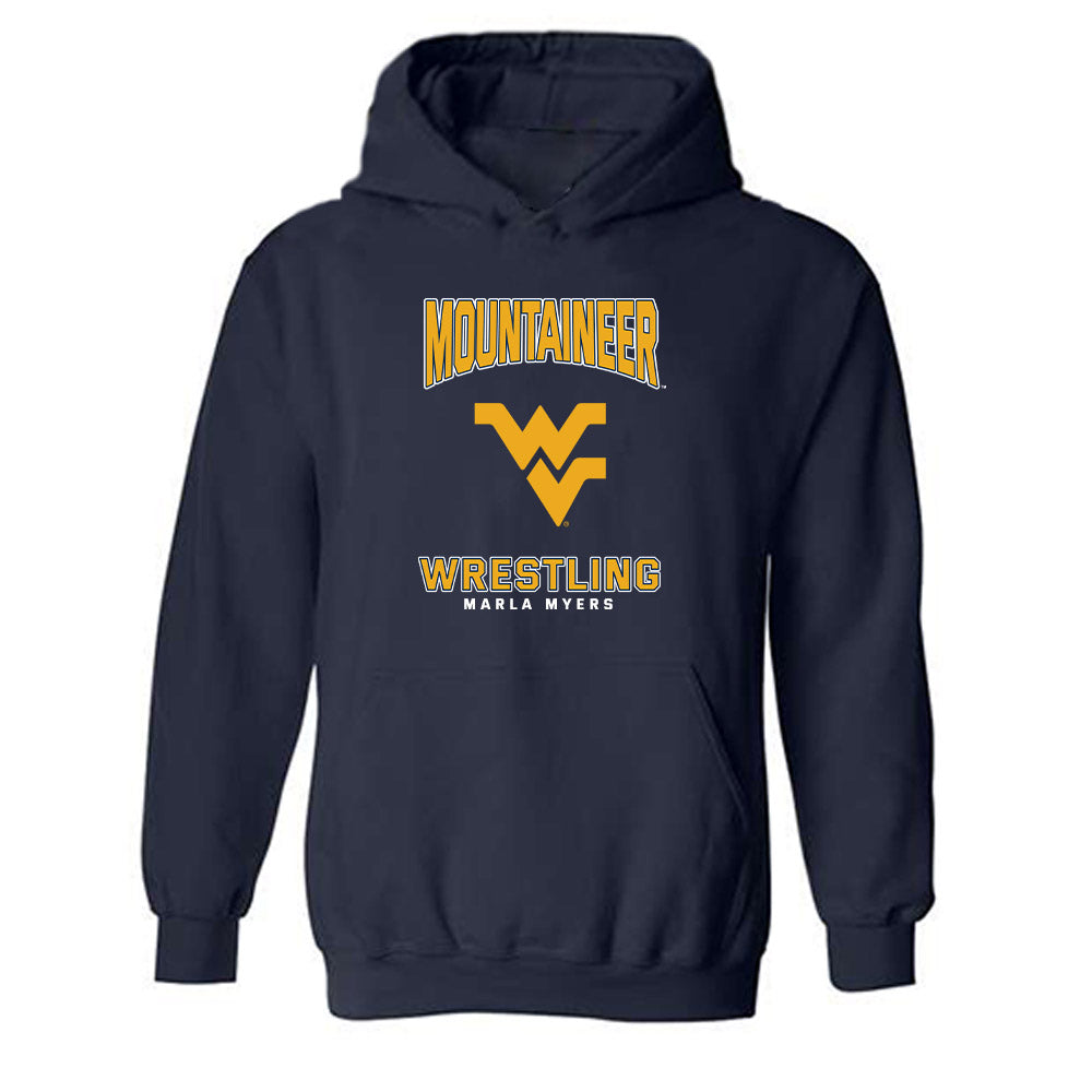 West Virginia - NCAA Wrestling : Marla Myers - Fashion Shersey Hooded Sweatshirt-0