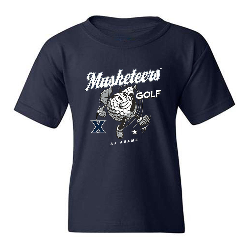Xavier - NCAA Men's Golf : AJ Adams - Fashion Shersey Youth T-Shirt-0