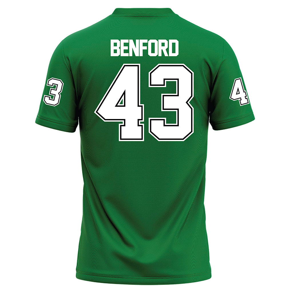North Texas - NCAA Football : Anthony Benford - Green Football Jersey-1