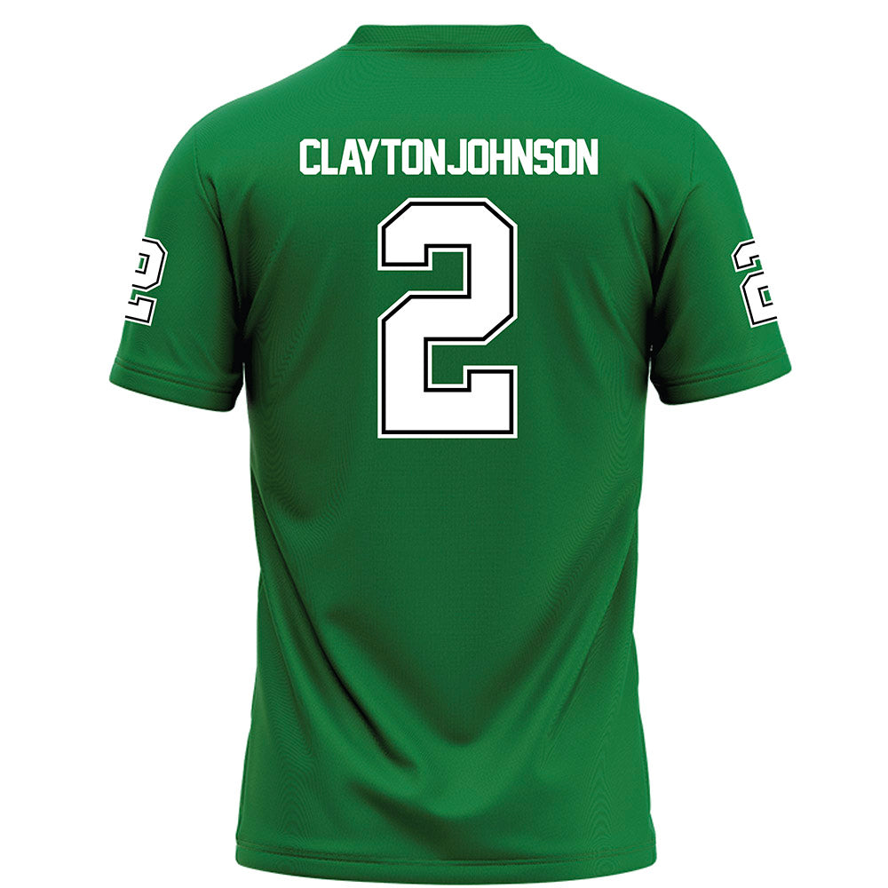 North Texas - NCAA Football : Shaadie Clayton-Johnson - Green Football Jersey-1