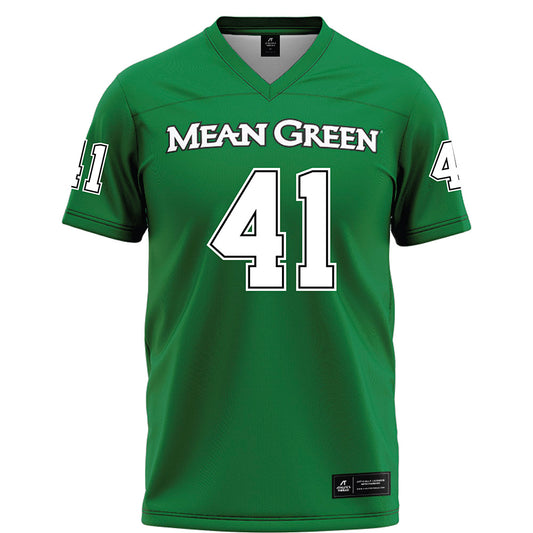 North Texas - NCAA Football : Sawyer Evans - Green Football Jersey