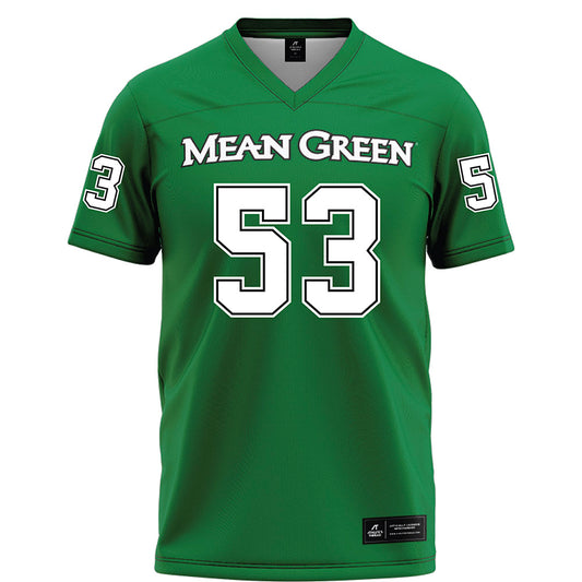 North Texas - NCAA Football : Blake Fann - Green Football Jersey