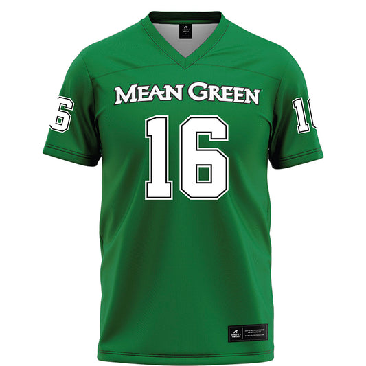North Texas - NCAA Football : Thomas Von Grote - Green Football Jersey