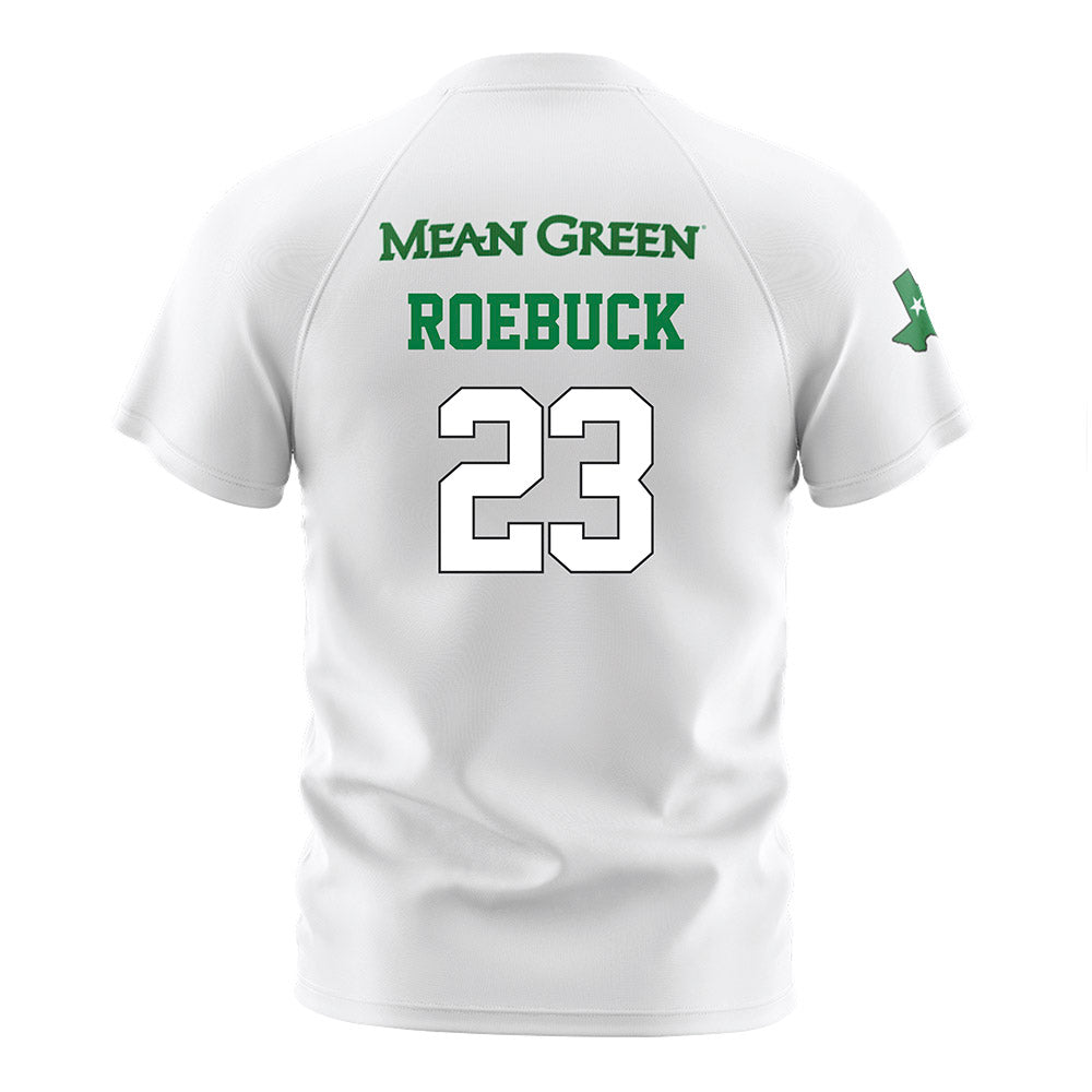 North Texas - NCAA Women's Soccer : Rachel Roebuck - White Stripe Soccer Jersey-1