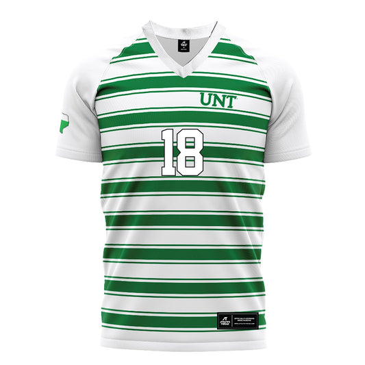 North Texas - NCAA Women's Soccer : Peyton Renfro - White Stripe Soccer Jersey-0