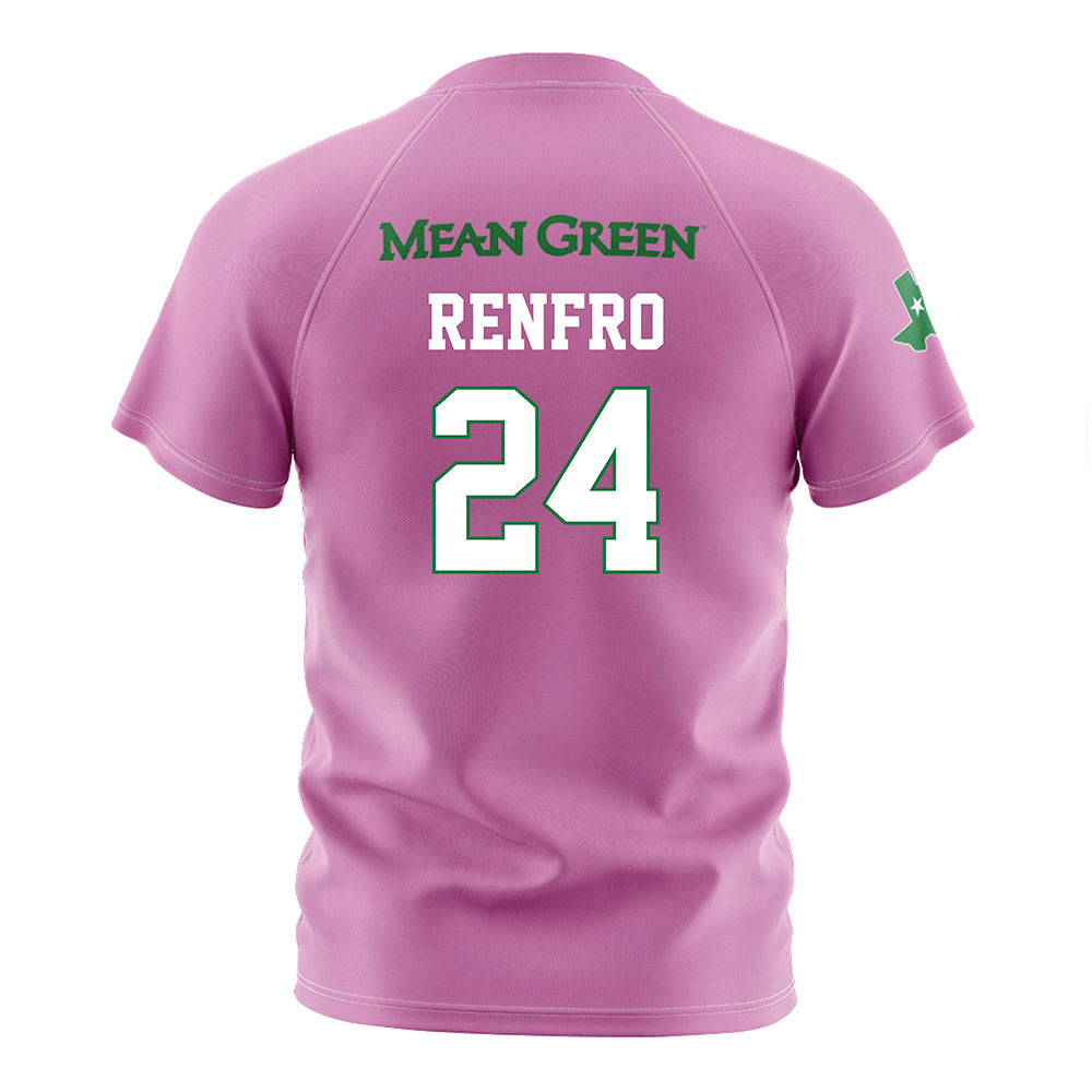 North Texas - NCAA Women's Soccer : Peyton Renfro - Pink Soccer Jersey-1
