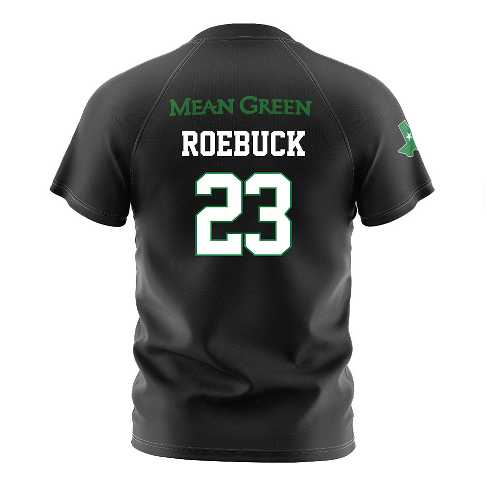 North Texas - NCAA Women's Soccer : Rachel Roebuck - Black Stripe Soccer Jersey-1
