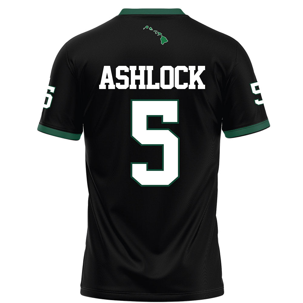 Hawaii - NCAA Football : Pofele Ashlock - Black Football Jersey-1