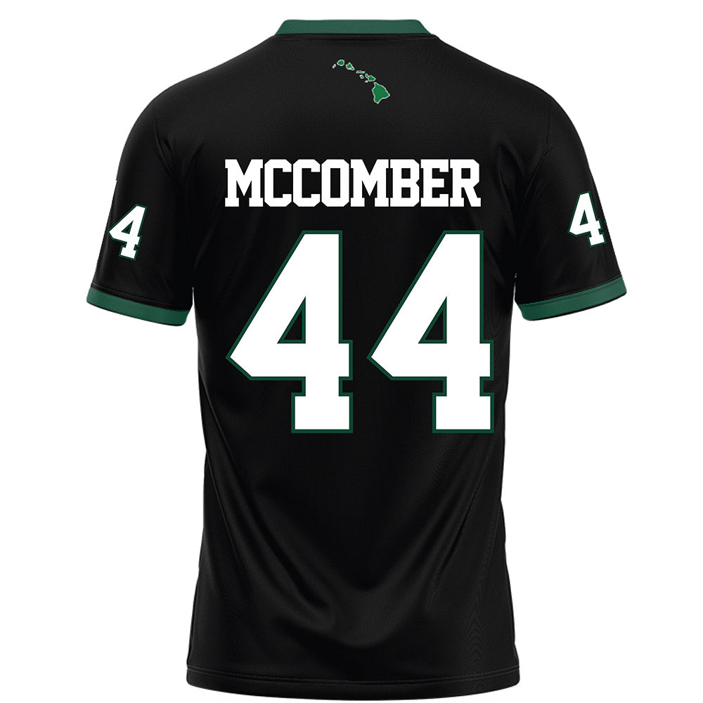 Hawaii - NCAA Football : aiden mccomber - Black Football Jersey-1