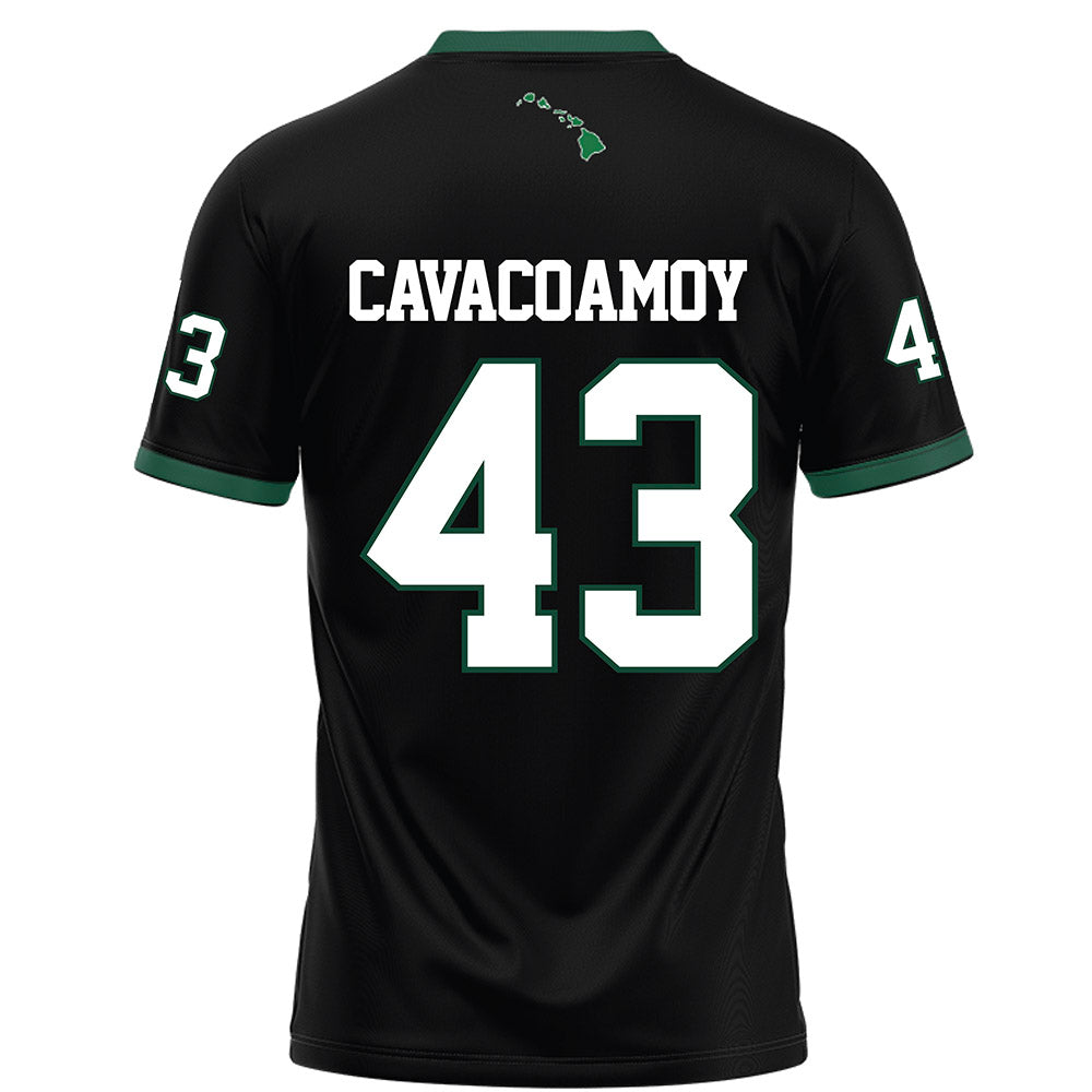 Hawaii - NCAA Football : Alika Cavaco-Amoy - Black Football Jersey