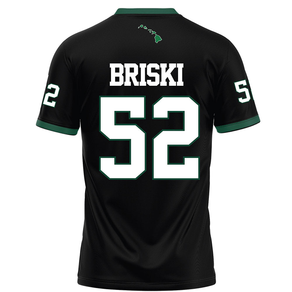 Hawaii - NCAA Football : Dean Briski - Black Football Jersey-1