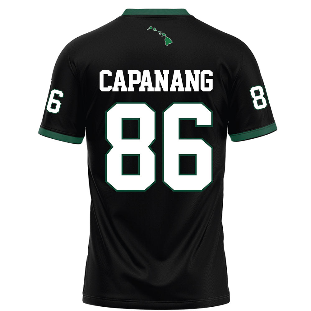 Hawaii - NCAA Football : Carlito Capanang - Black Football Jersey