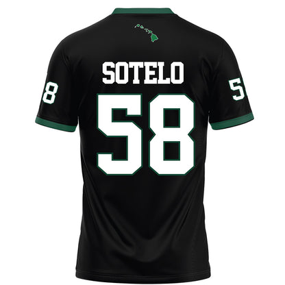 Hawaii - NCAA Football : Zhen-keith Sotelo - Black Football Jersey-1