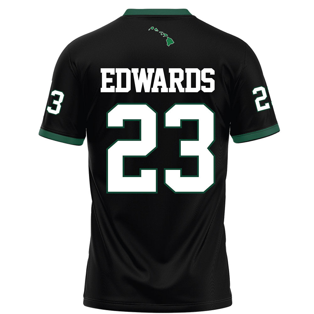 Hawaii - NCAA Football : Virdel Edwards - Black Football Jersey-1
