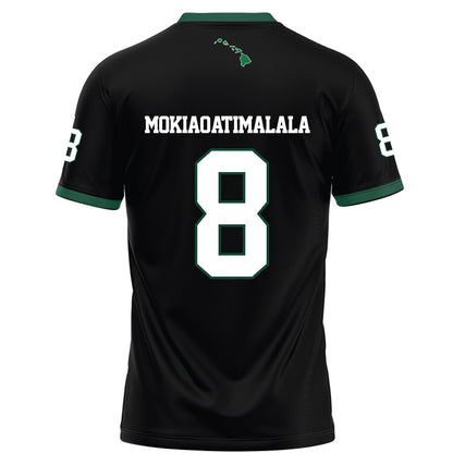 Hawaii - NCAA Football : Tamatoa Mokiao-Atimalala - Black Football Jersey