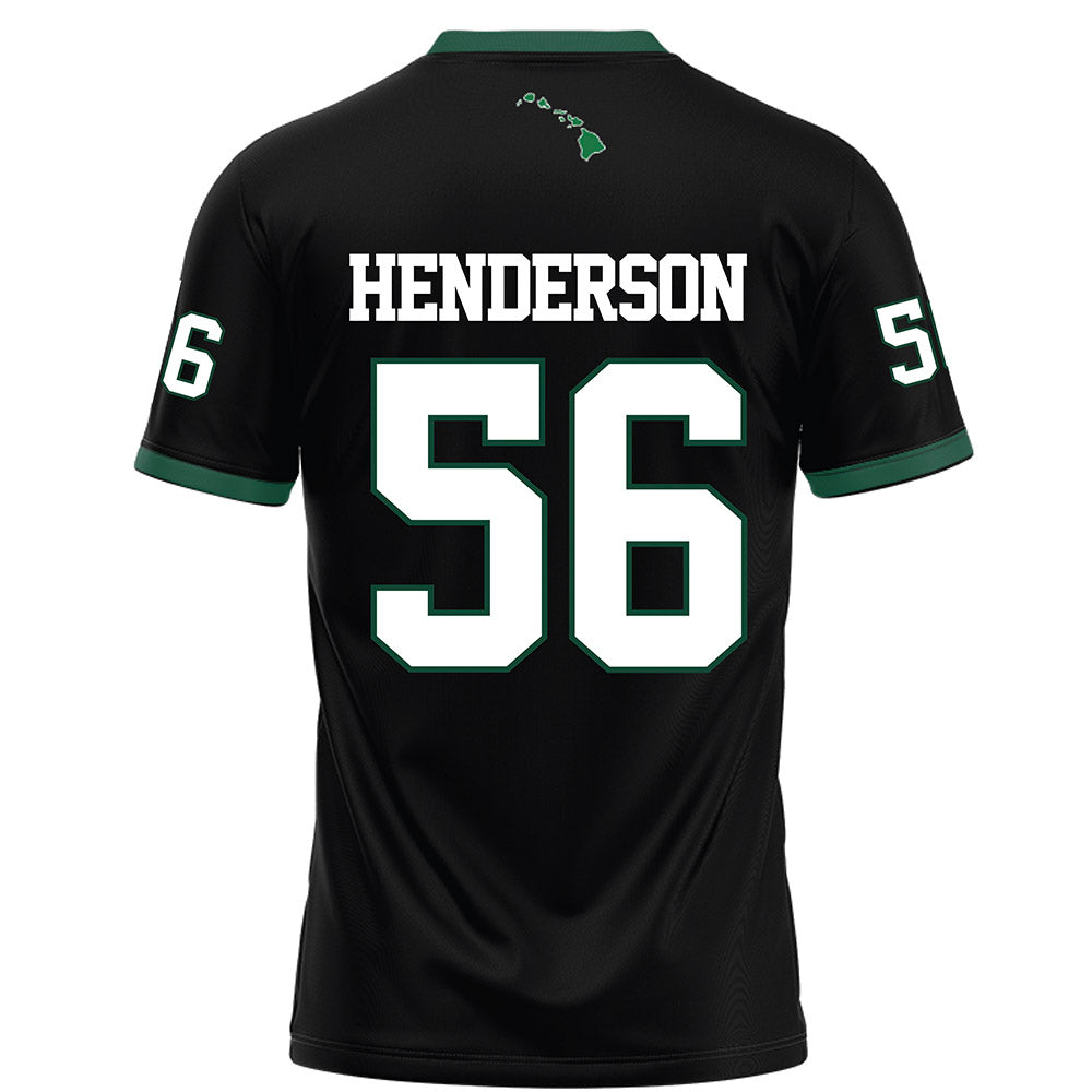 Hawaii - NCAA Football : Boogie Henderson - Black Football Jersey-1